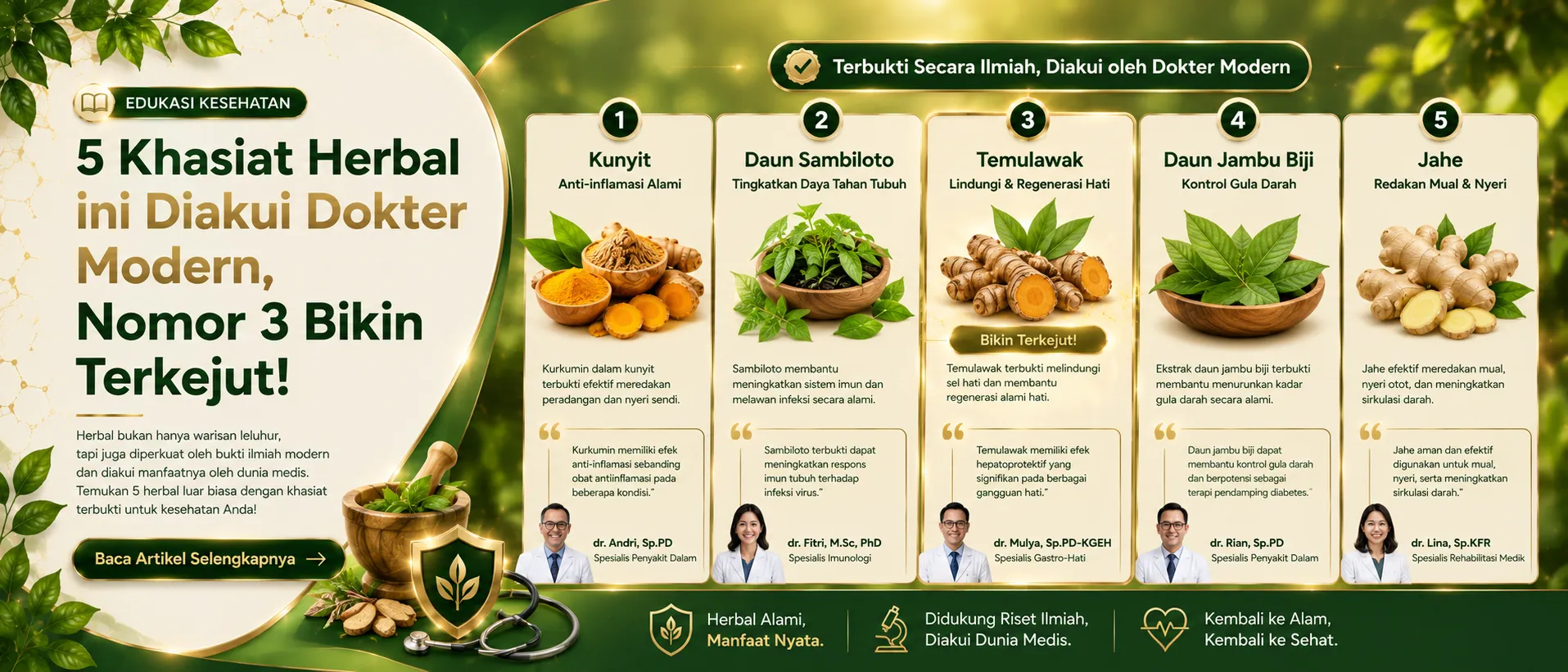 5 Khasiat Herbal ini Diakui Dokter Modern